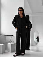 Women's Relaxed Top and Wide Leg Trousers