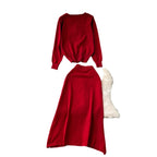 Women's Elevated Knit Set with V-Neck and Button Placket
