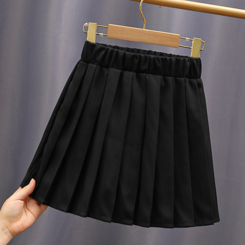 Women's Pleated Skirt with Elastic Waistband