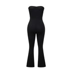 Women's Bustier Jumpsuit with Flared Legs