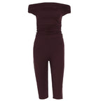 Elegant Women's Off-Shoulder Jumpsuit with Ruching
