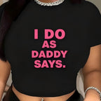 Women's Crop T-Shirt with Creative Statement Design
