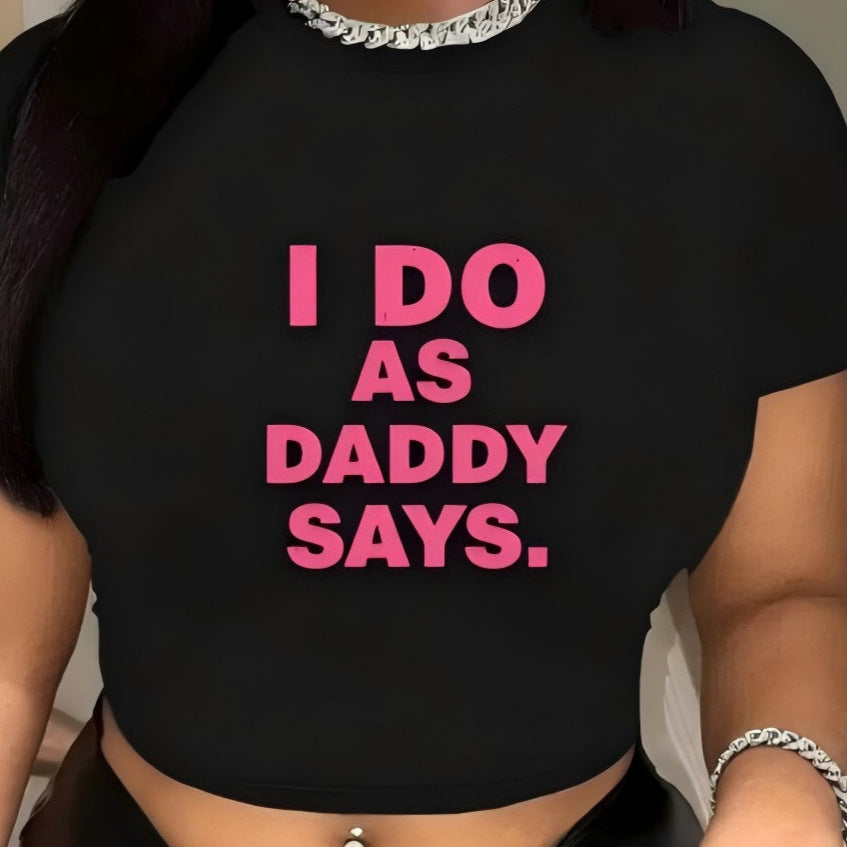 Women's Crop T-Shirt with Creative Statement Design