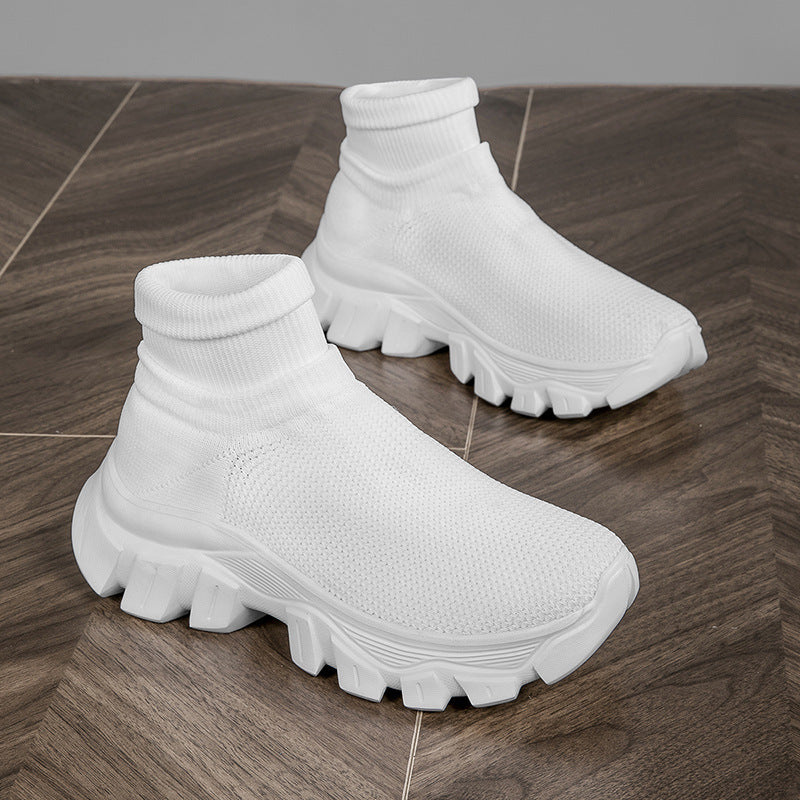 Women's Breathable Slip-On Sneakers with Knit Upper and Flexible Sole