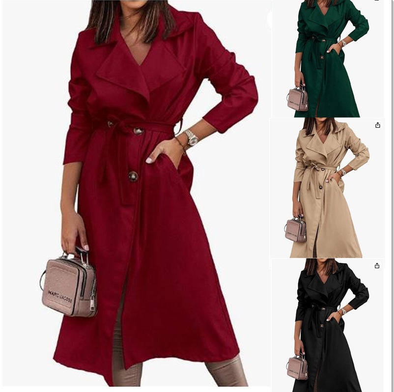 Elegant Trench Coat with Feminine Silhouette