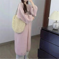 Long Women's Knit Jumpsuit with Dropped Shoulders