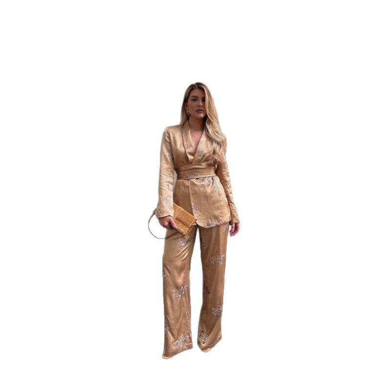 Women's Elegant Floral Suit Set