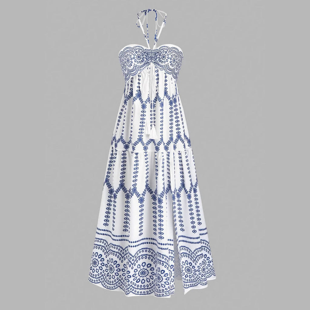 Women's Boho Maxi Dress with Straps
