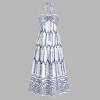 Women's Boho Maxi Dress with Straps