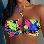 Women's Bandeau Bikini with Creative Cross Details