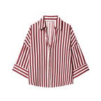 Women's Shirt Blouse with Casual Cut and Elegant 3/4 Sleeves