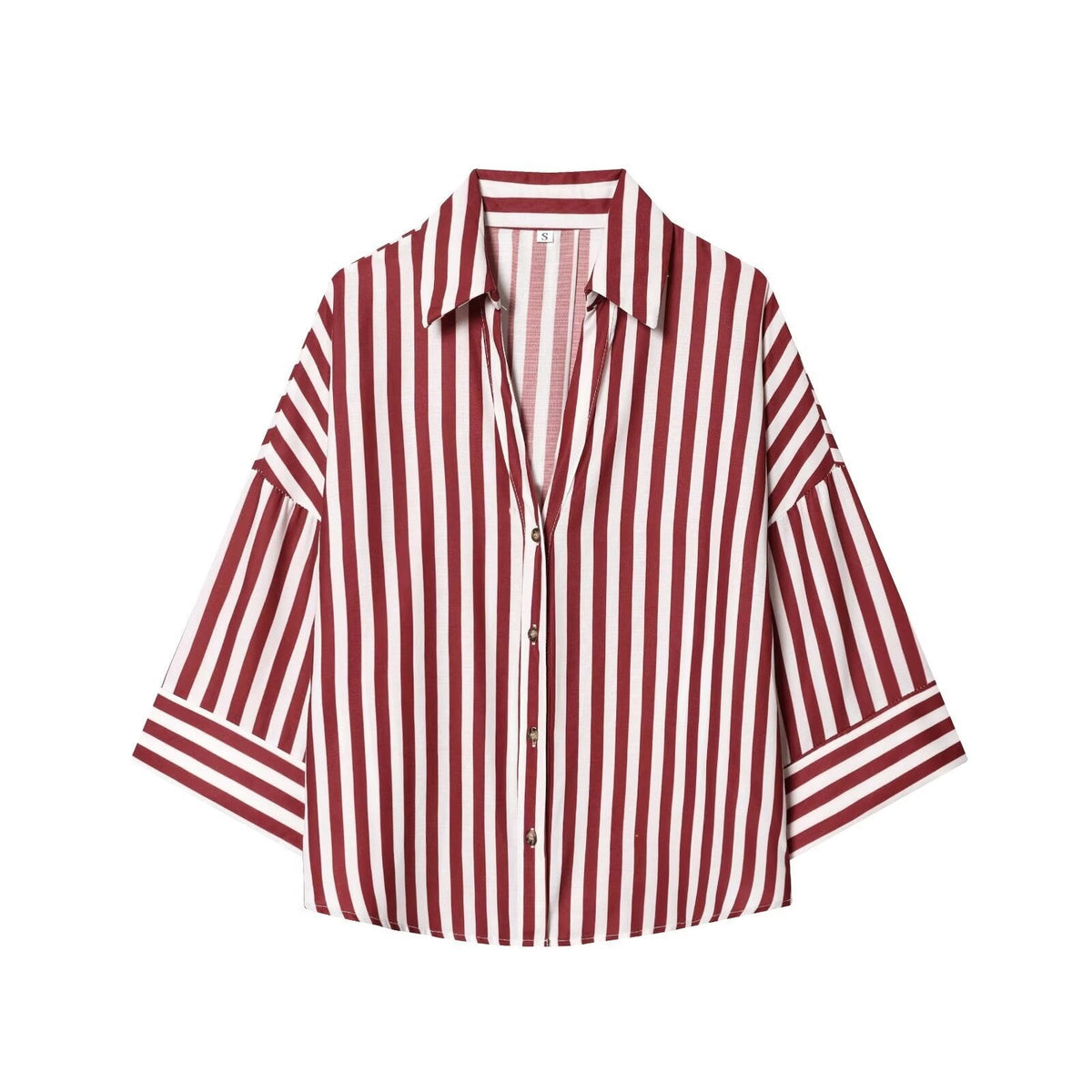 Women's Shirt Blouse with Casual Cut and Elegant 3/4 Sleeves