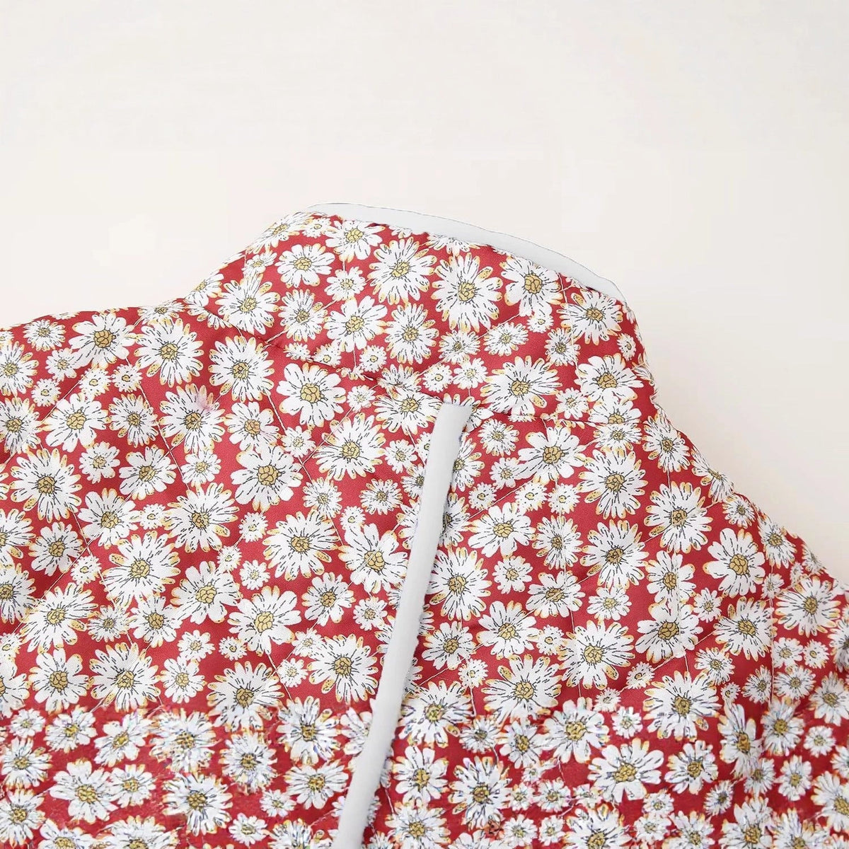 Women's Floral Jacket with Pockets and Elegant Collar