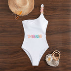 Women's Asymmetrical One-Piece Swimsuit with Decorative Details