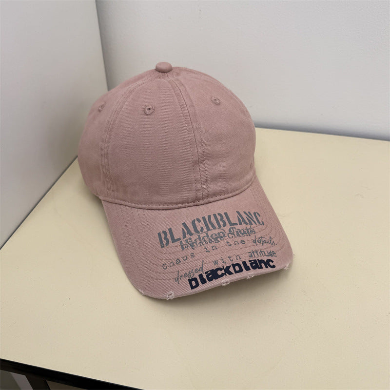 Men's Distressed Graphic Denim Cap
