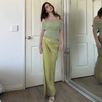 Elegant Slim-Fit Evening Dress with Sheer Inserts