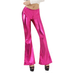 Women's High-Gloss Flared Pants