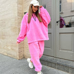 Women's Comfortable Fleece Hoodie and Jogging Pants Set