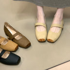 Women's Ballet Flats with Elastic Strap
