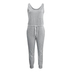 Casual Women's Overall with Pockets and Elastic Waist