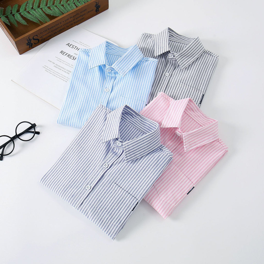 Women's Elegant Striped Long-Sleeve Shirt