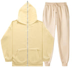 Unisex French Terry Zip Hoodie and Jogging Pants Set