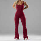 Women's Fitness Jumpsuit with Wide Leg and Elegant Cut