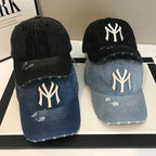 Men's Distressed Denim Baseball Cap Kalsten