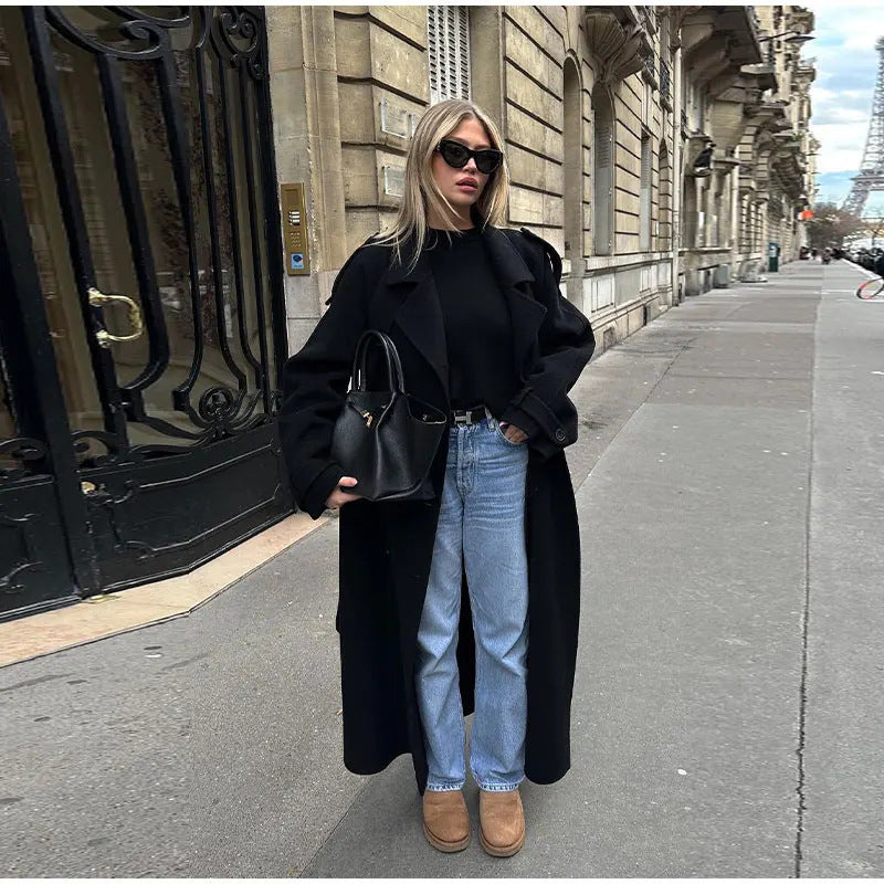 Elegant Women's Long Trench Coat