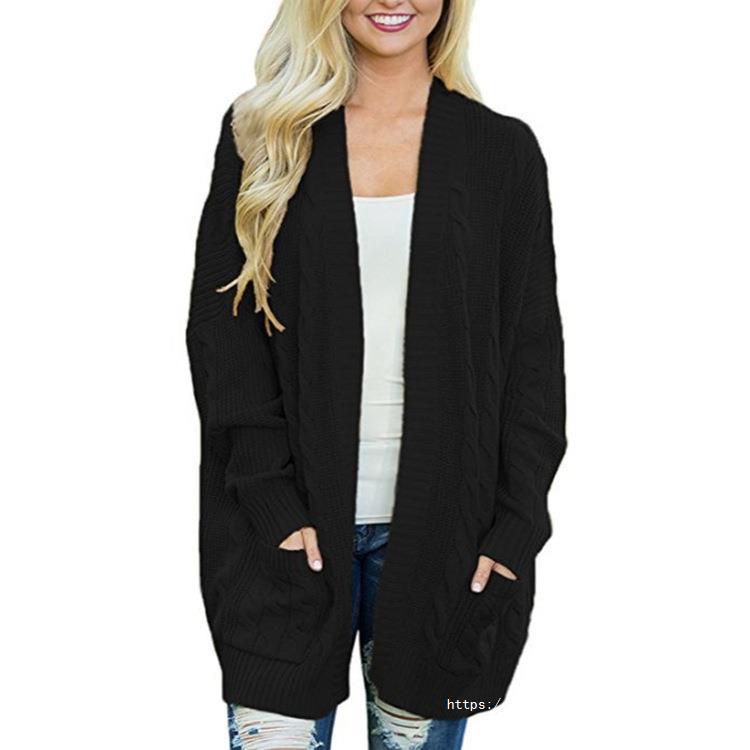 Women's Chunky Knit Cardigan with Deep Pockets