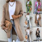 Women's Chunky Knit Cardigan with Loose Fit