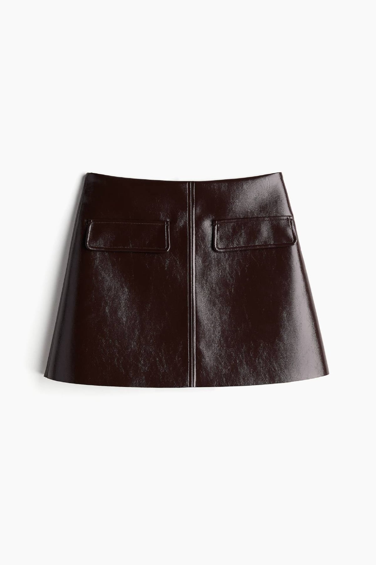 Faux Leather Cropped Jacket and Skirt Set
