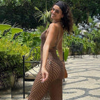 Women's Elegant Crochet Beach Dress
