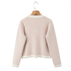 Women's Cardigan with Decorative Details and Shawl Collar