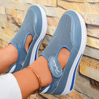 Women's Comfortable Casual Sneakers with Practical Hook-and-Loop Fastening