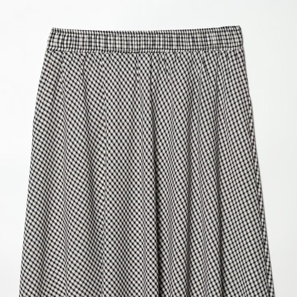 Women's Midi Skirt with Elastic Waistband