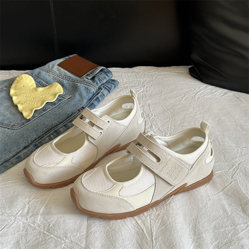 Women's Comfortable Casual Sneakers with Breathable Upper and Adjustable Hook-and-Loop Closure