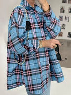 Women's Long-Sleeve Shirt in Casual Plaid