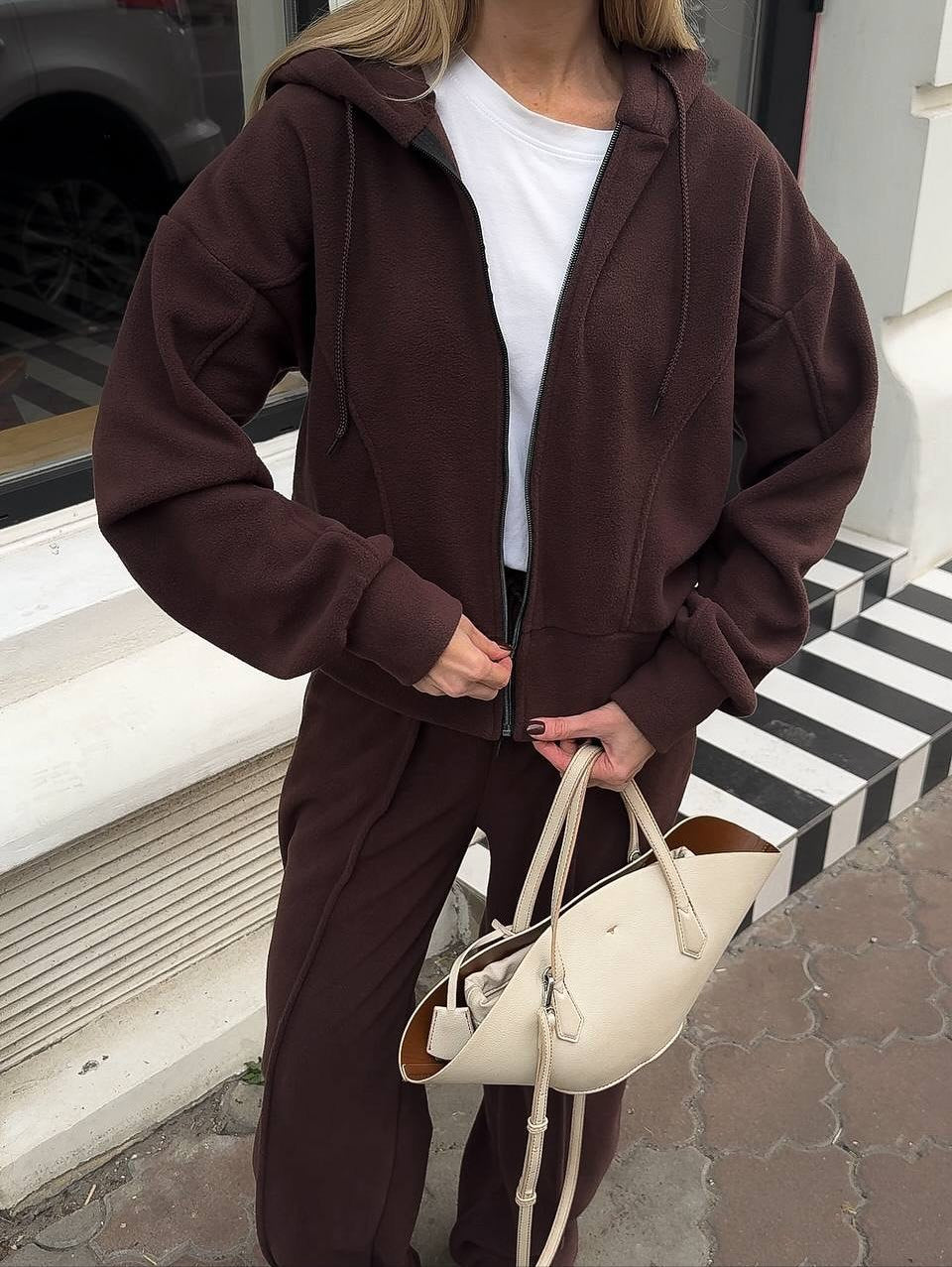 Women's Comfortable Fleece Hoodie and Lounge Pants Set