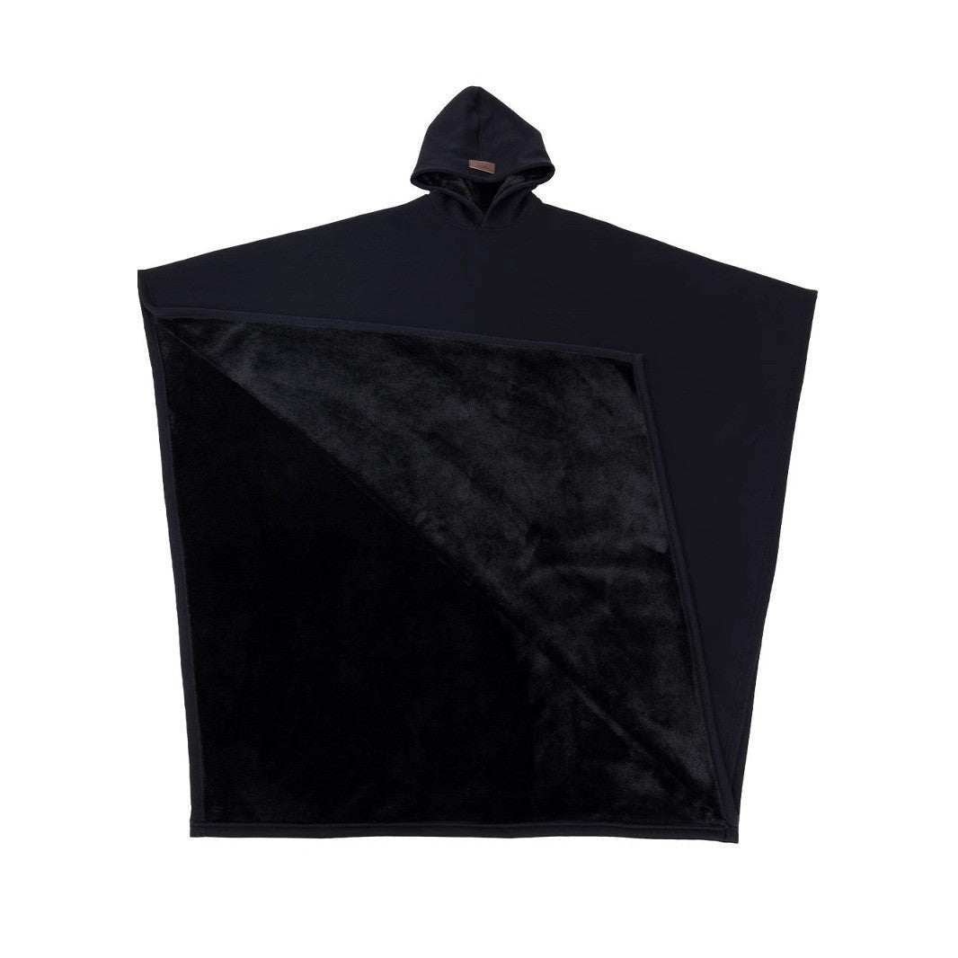 Women's Cozy Hooded Poncho in Soft Microfleece