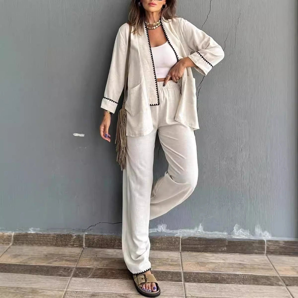 Women's Elegantly Cut Jacket with Contrasting Hem