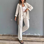 Women's Elegantly Cut Jacket with Contrasting Hem