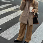 Women's Elegant Blazer Jacket in Quality Fabric with Fine Pattern