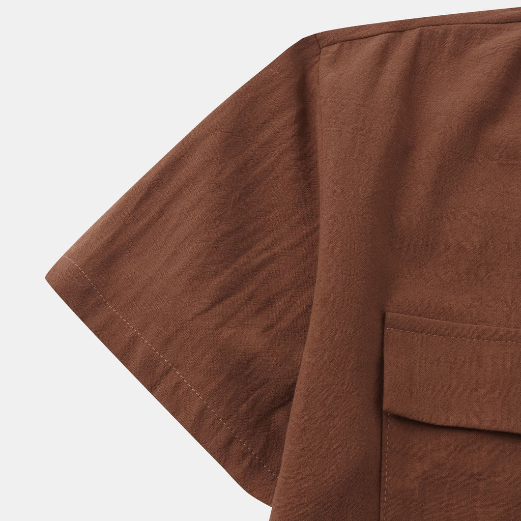 Women's Short-Sleeve Shirt with Practical Chest Pockets