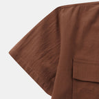 Women's Short-Sleeve Shirt with Practical Chest Pockets