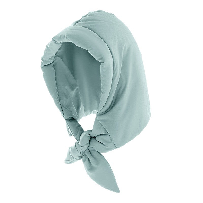 Kalsten Padded Quilted Insulated Tie-Back Hooded Headscarf