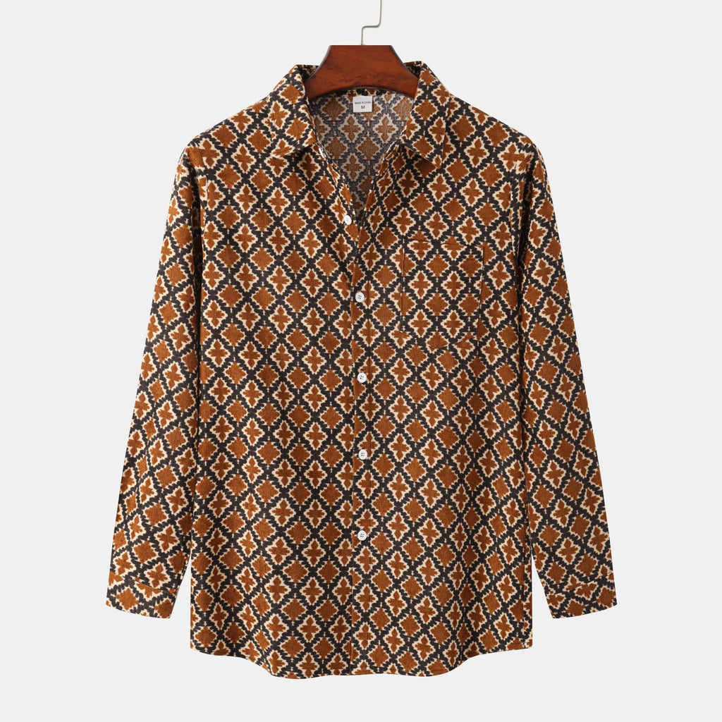 Women's Long-Sleeve Blouse with Modern Zebra Print and Button-Down Collar