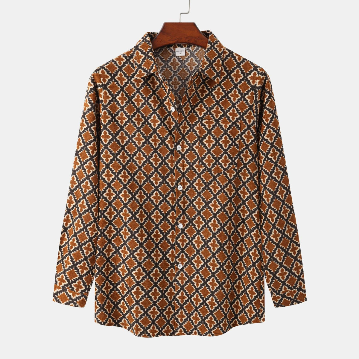 Women's Long-Sleeve Blouse with Modern Zebra Print and Button-Down Collar