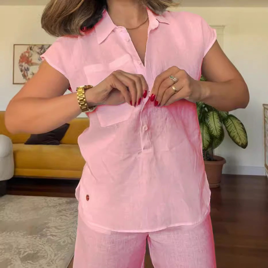 Elegant Women's Linen Blouse