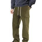 Women's Cargo Pants with Elastic Waistband and Practical Side Pockets